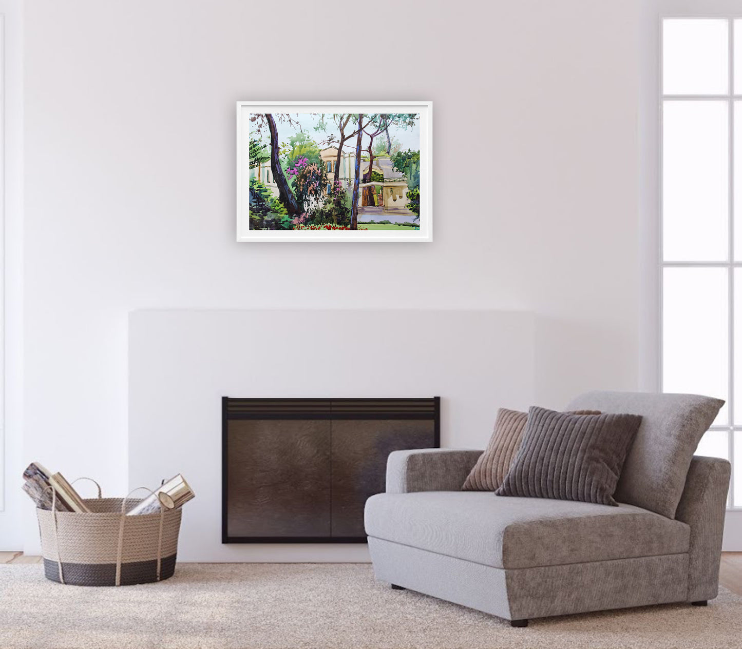 Palm Tree Forest Original Painting by Tanbelia