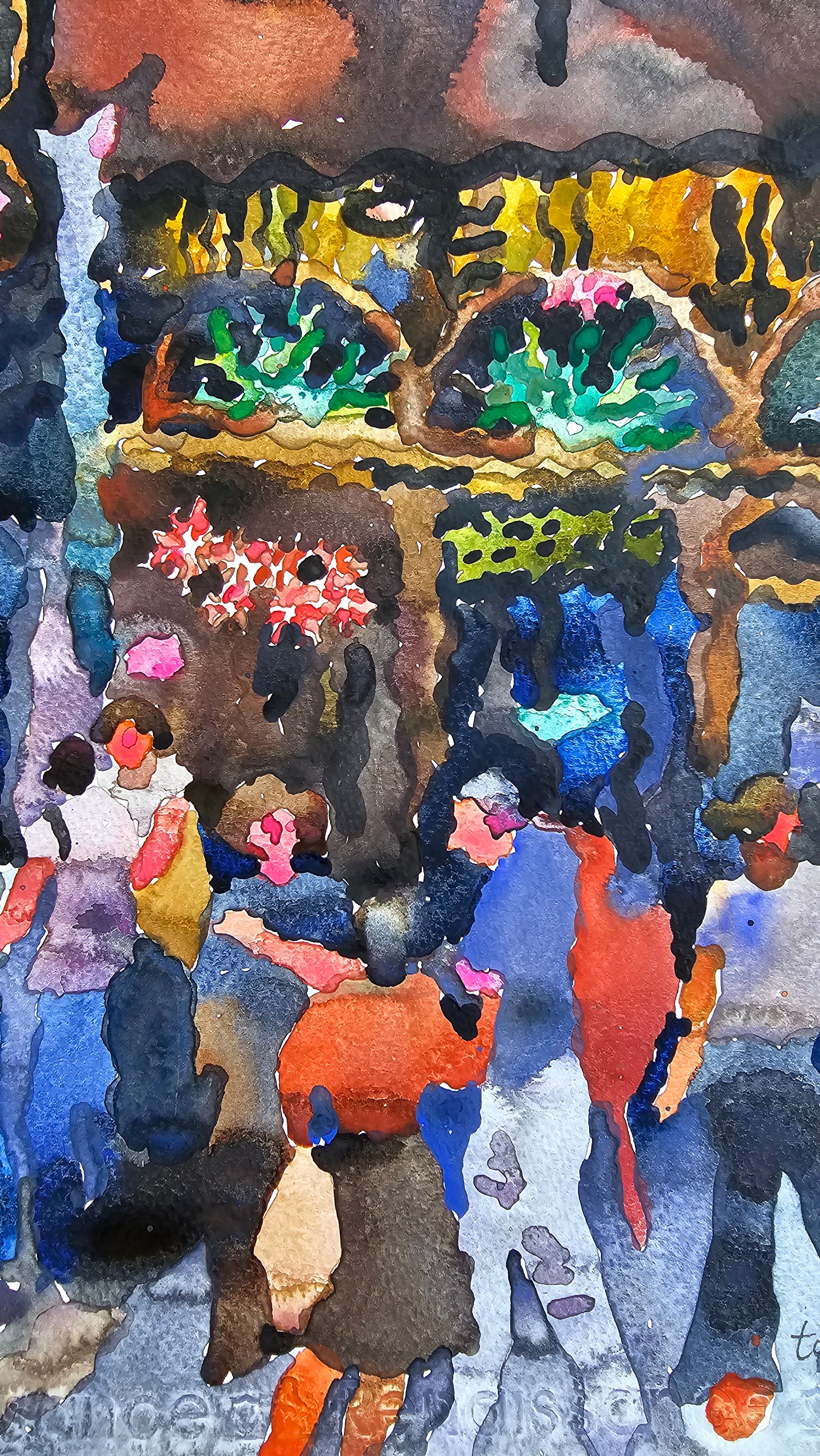 Old Town Bar in the New York City Watercolor Painting by Tanbelia