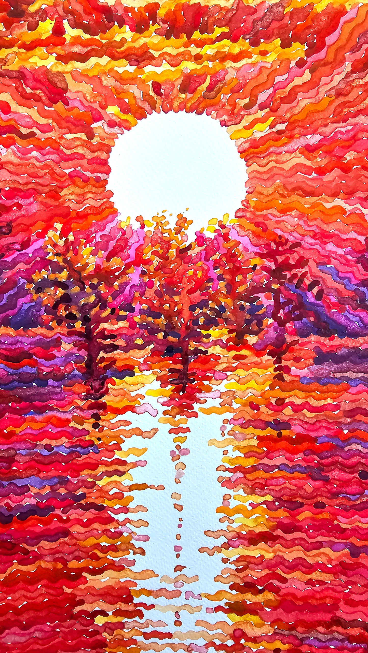 Caddo Lake State Park Watercolor Original Painting by Tanbelia