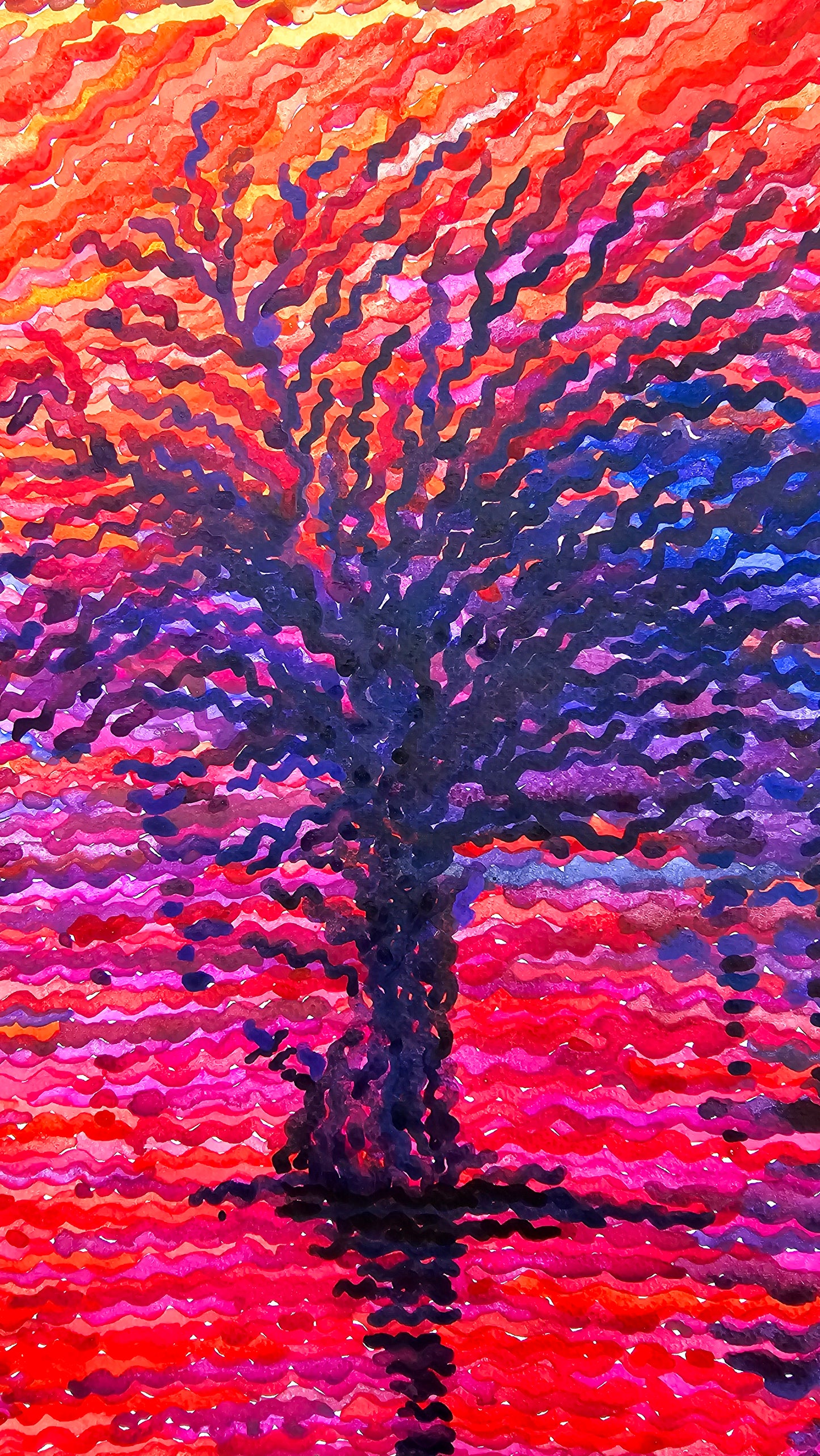 Caddo Lake State Park Watercolor Original Painting by Tanbelia