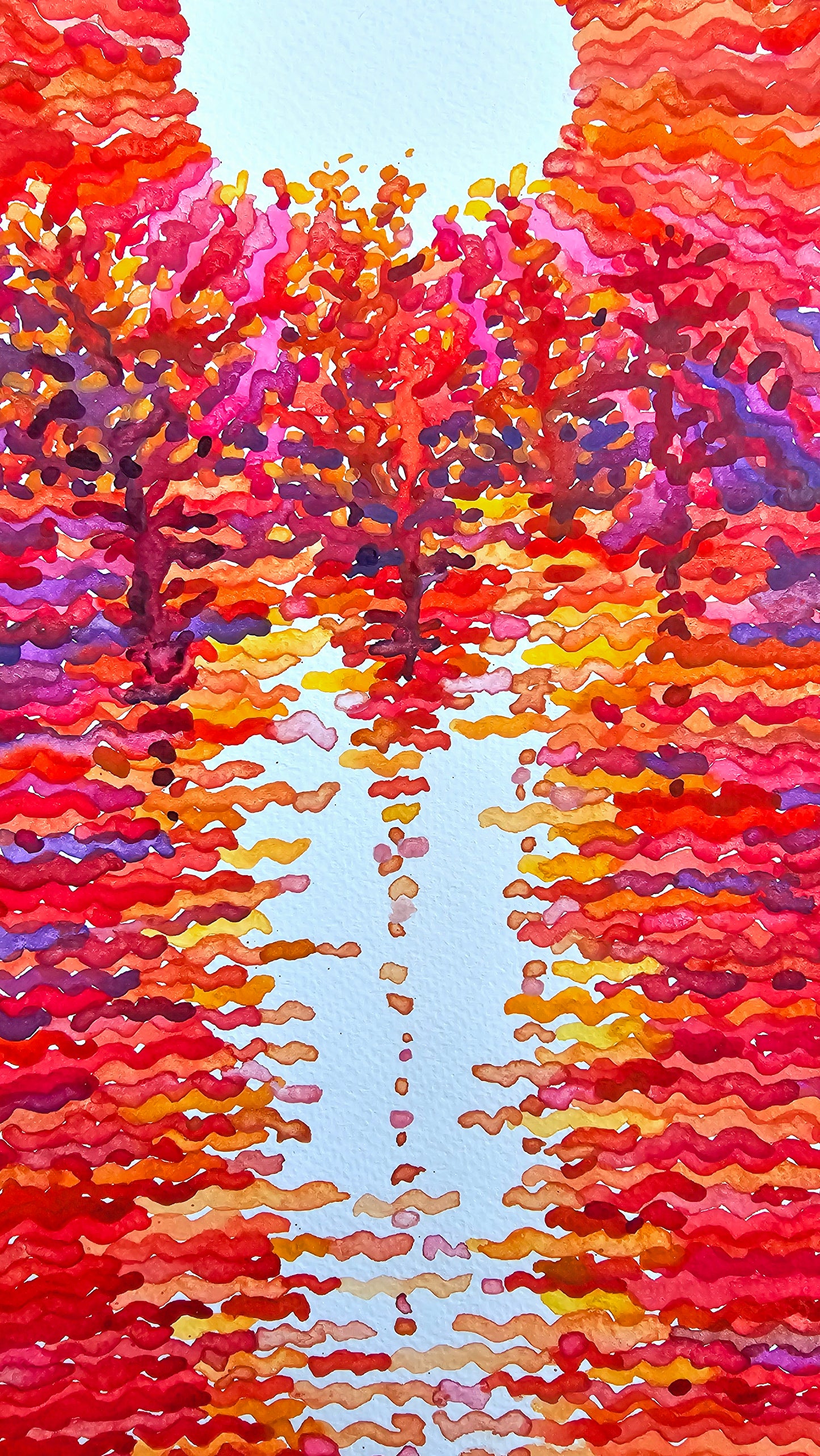 Caddo Lake State Park Watercolor Original Painting by Tanbelia