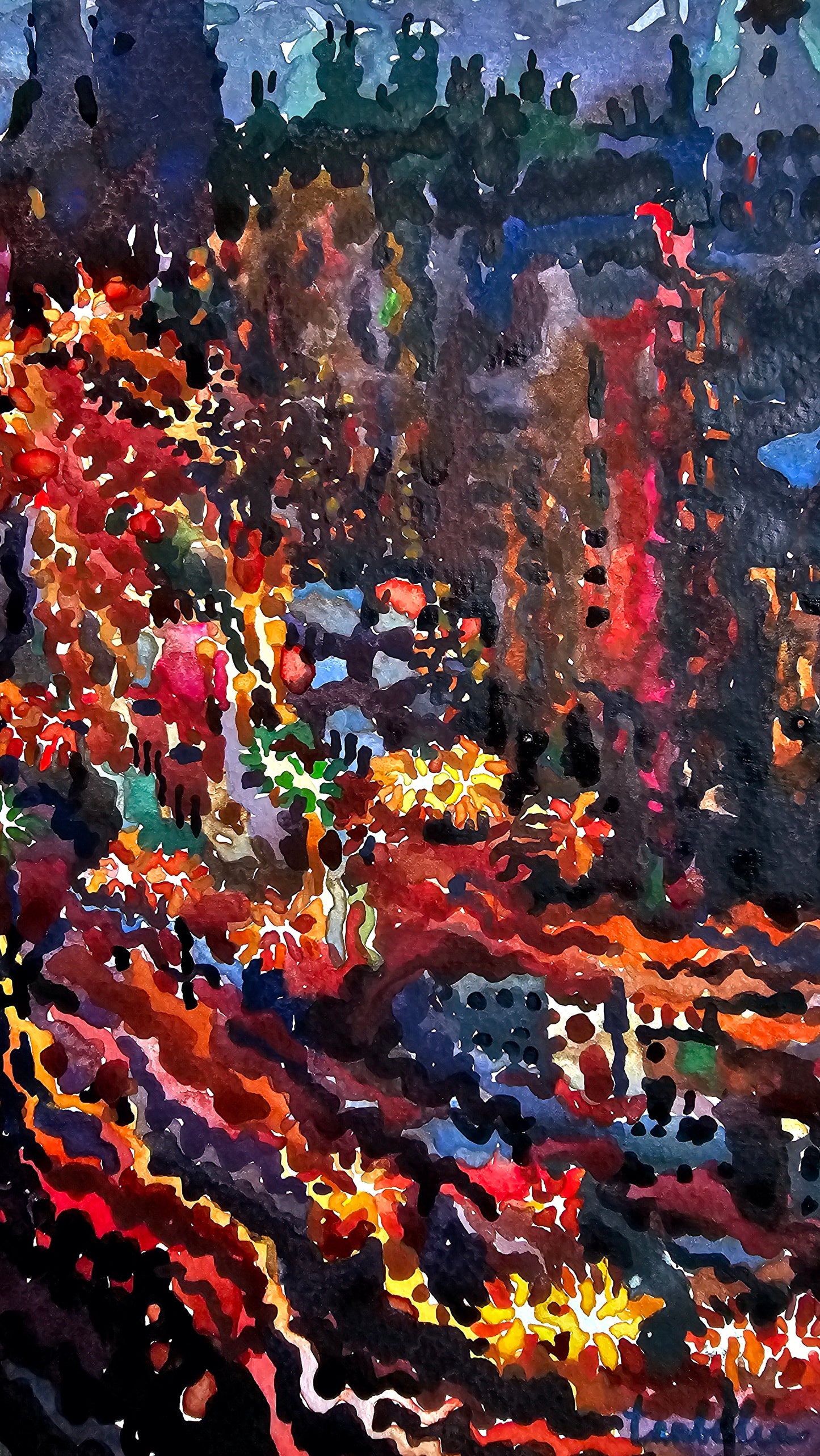 Scotland City Watercolor Painting by Tanbelia