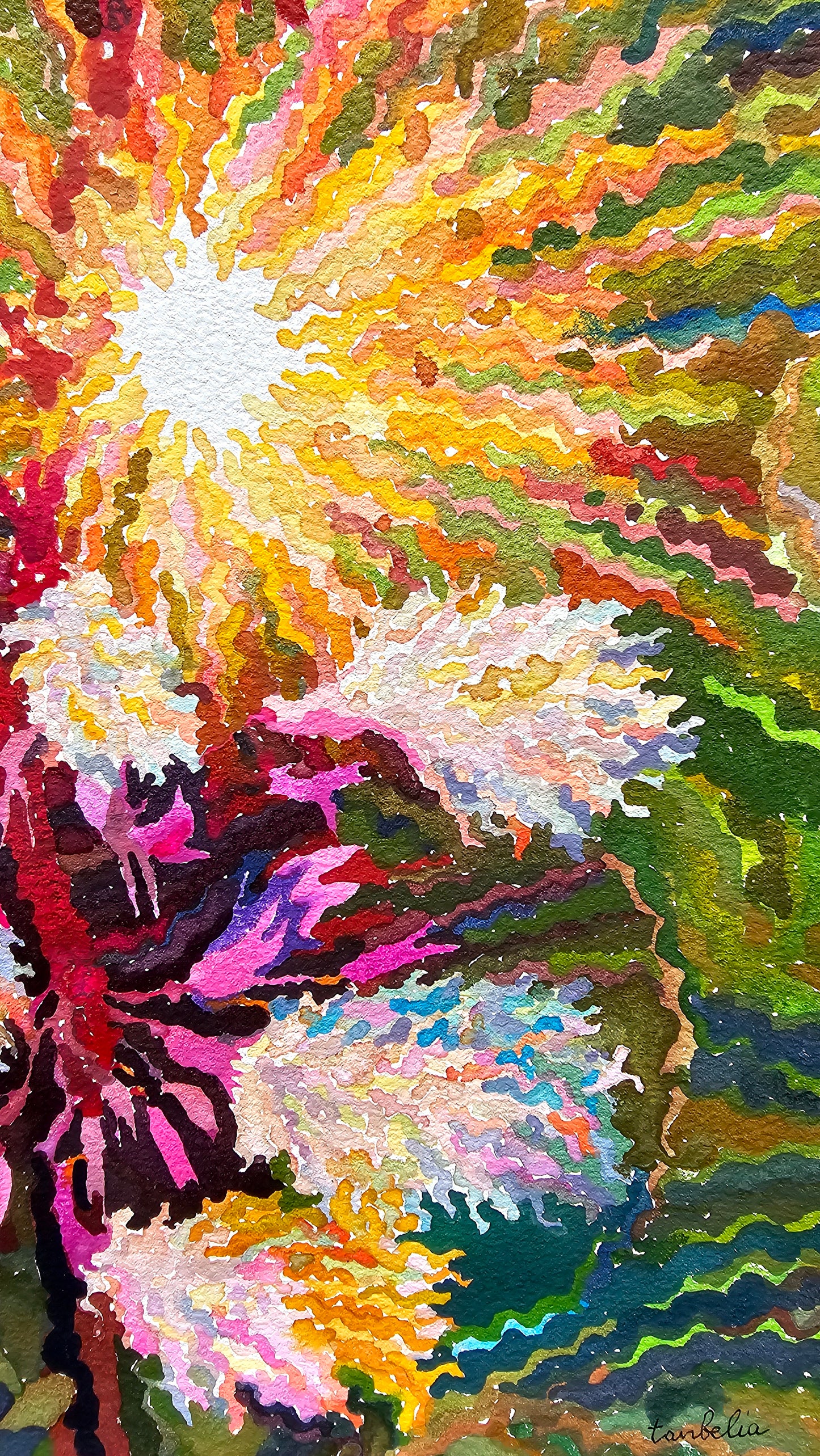 Salvia Divinorum Watercolor Painting by Tanbelia
