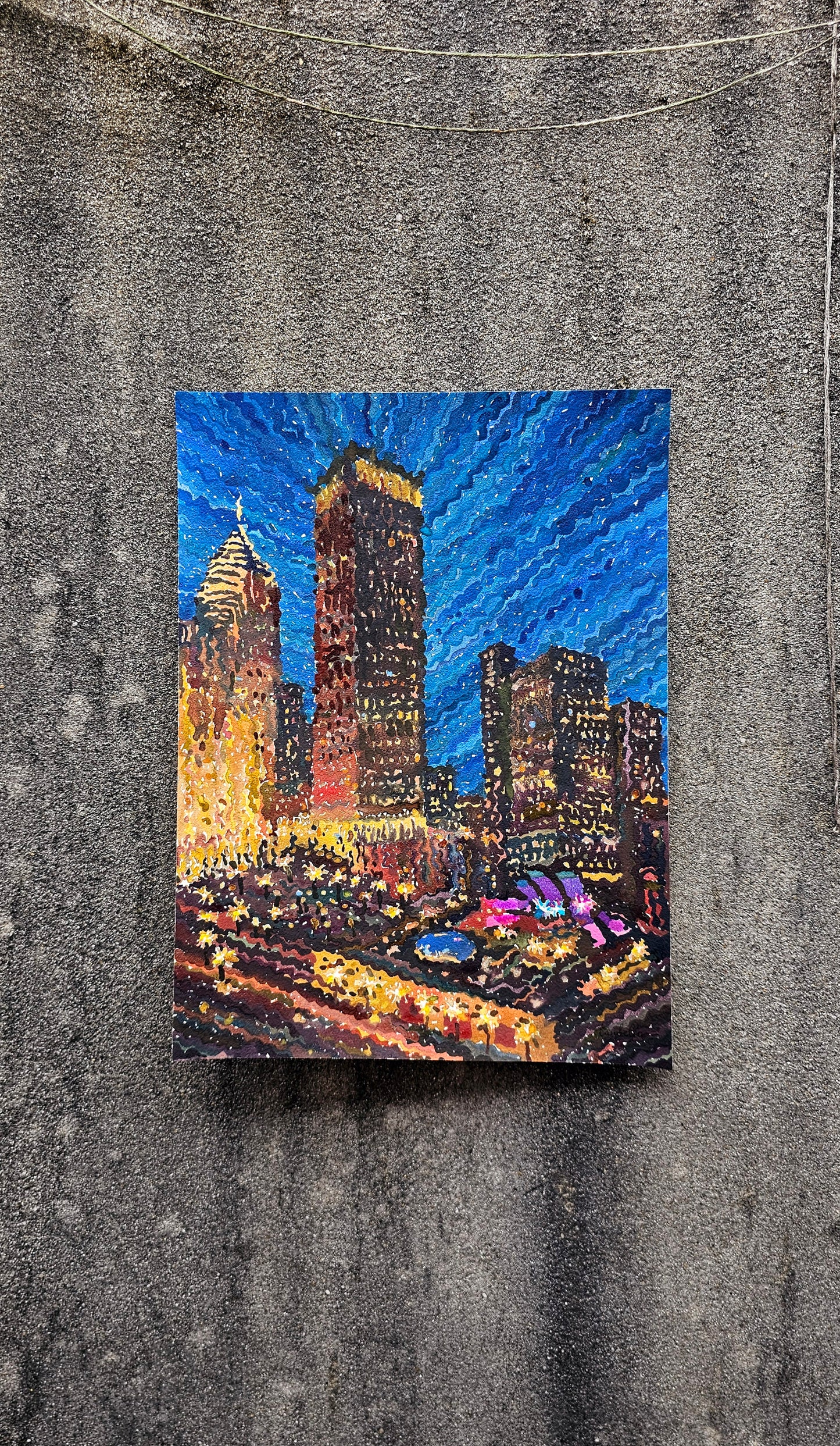 Chicago Watercolor Painting by Tanbelia