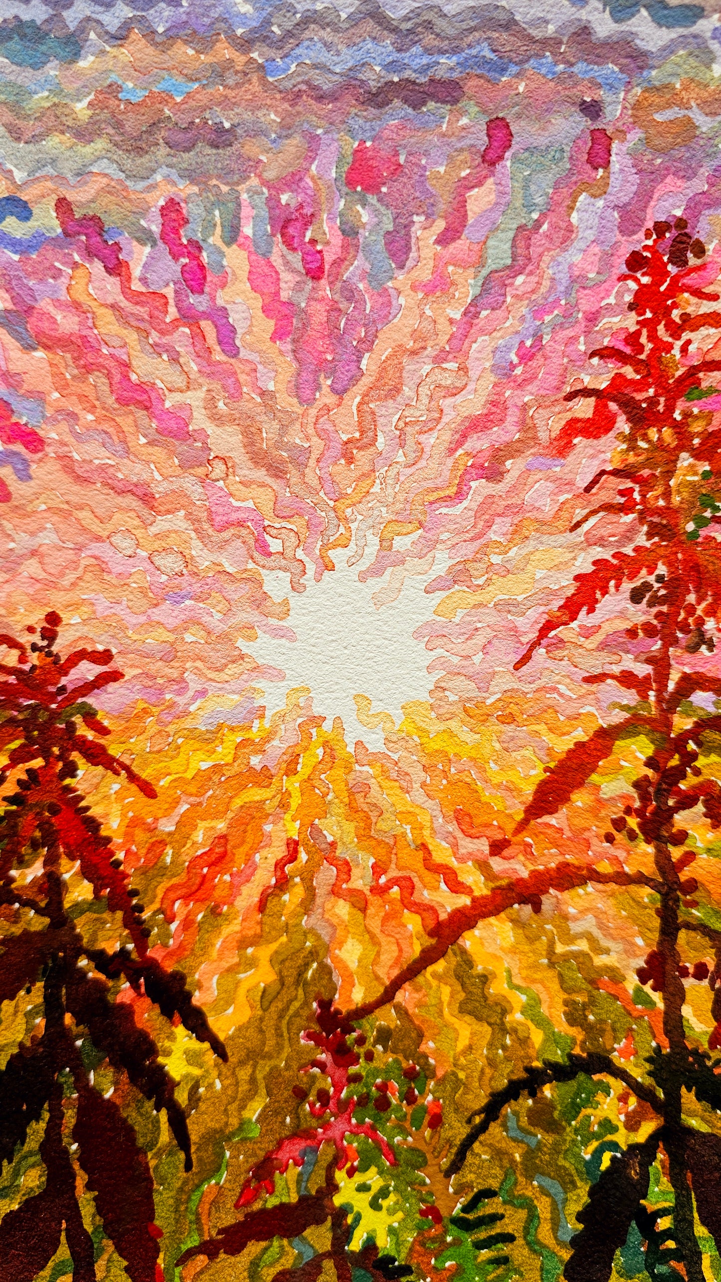Cannabis Watercolor Painting by Tanbelia