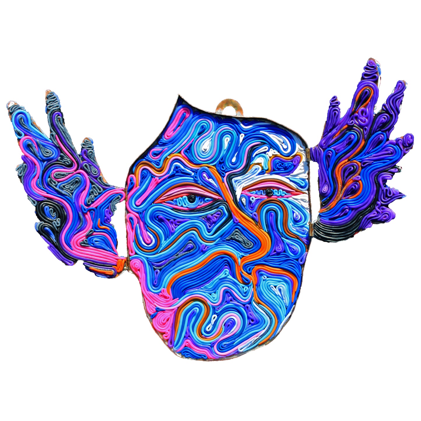 Slavic God Perun, Copper & Polymer Clay Sculpture, Slavic Mythology Series by Tanbelia