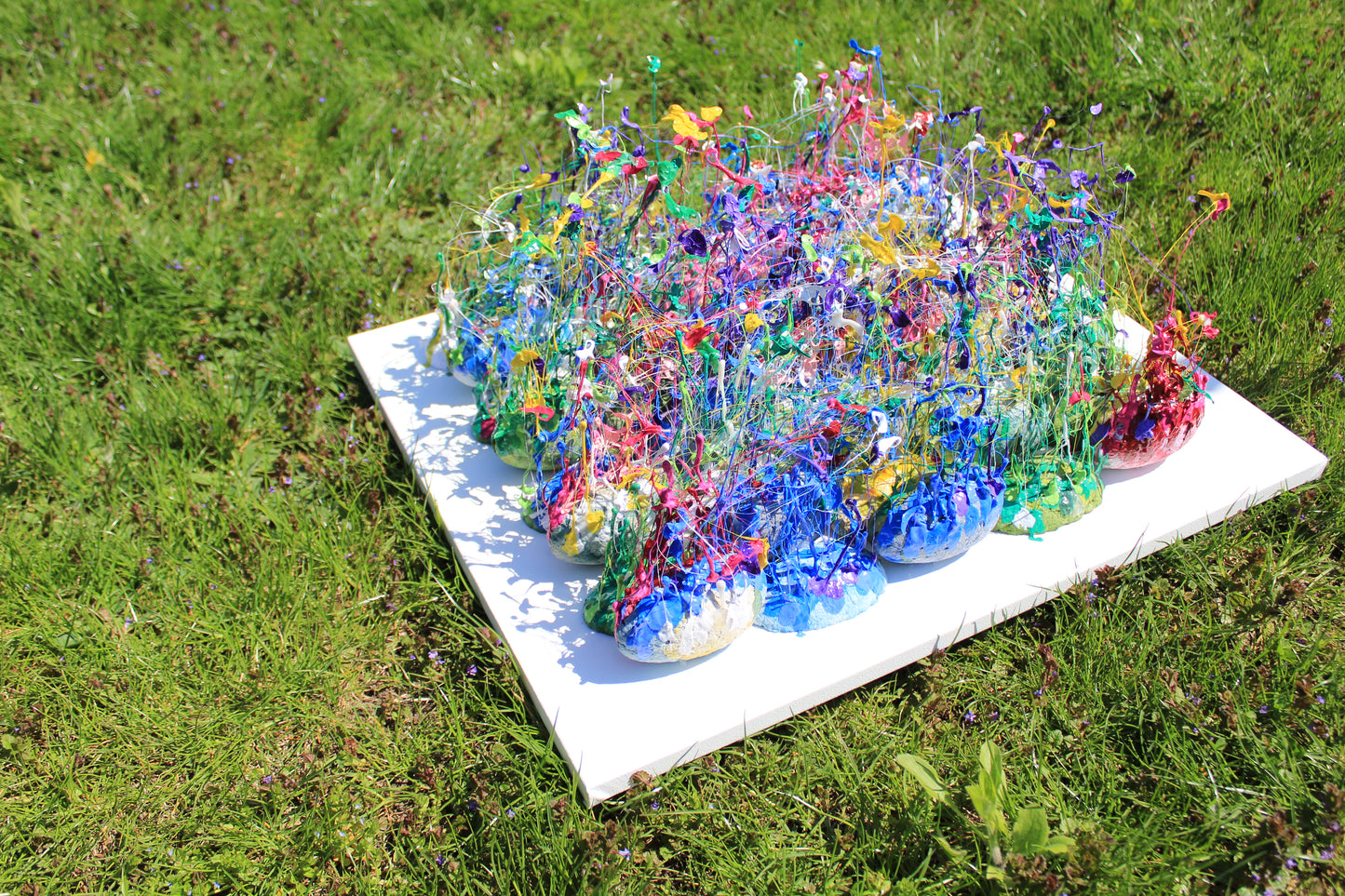 Rainbow Colorful Wall Sculpture by Tanbelia
