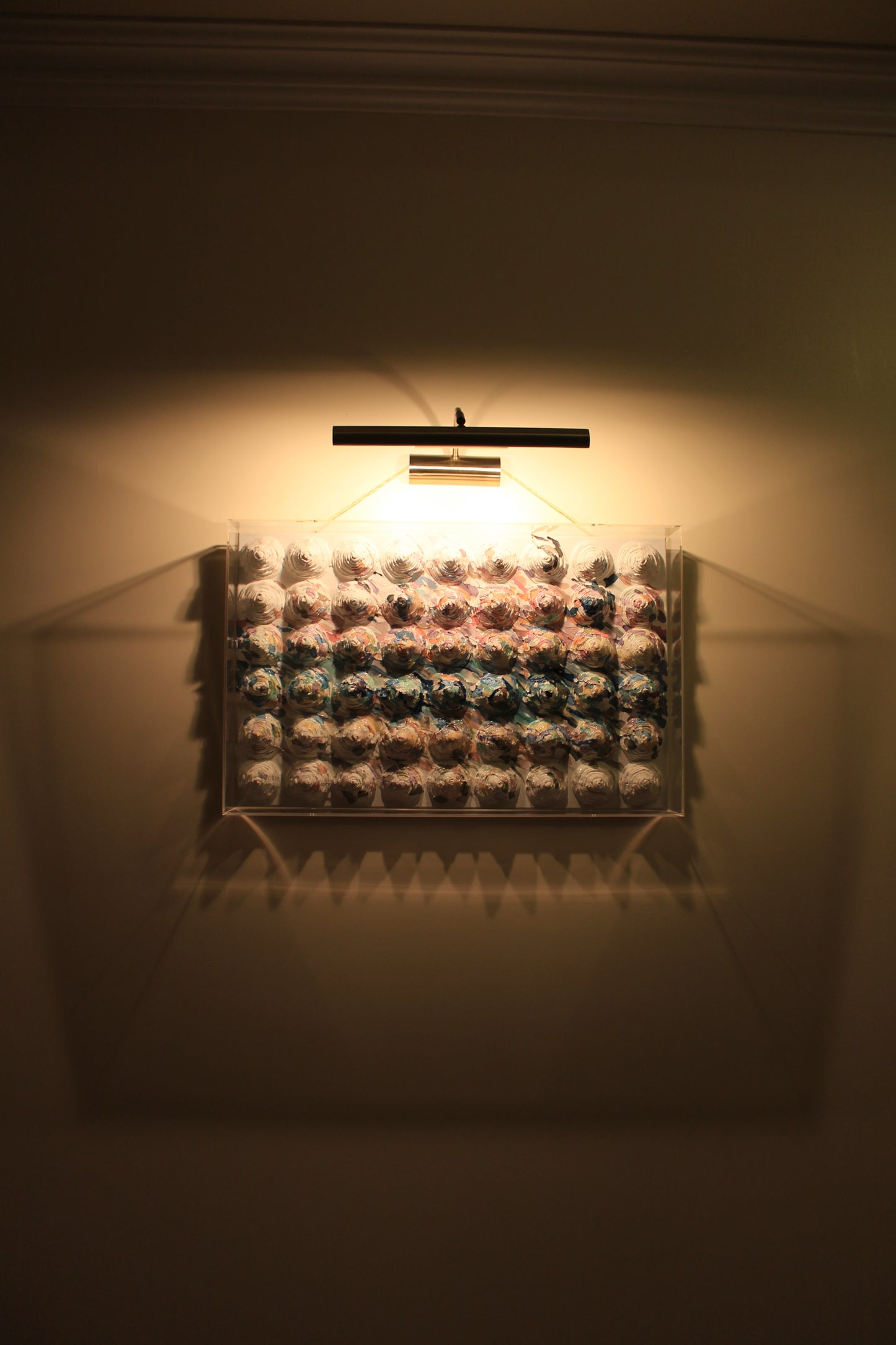 Relief Abstract Painting Framed in a Plexiglass Box by Tanbelia