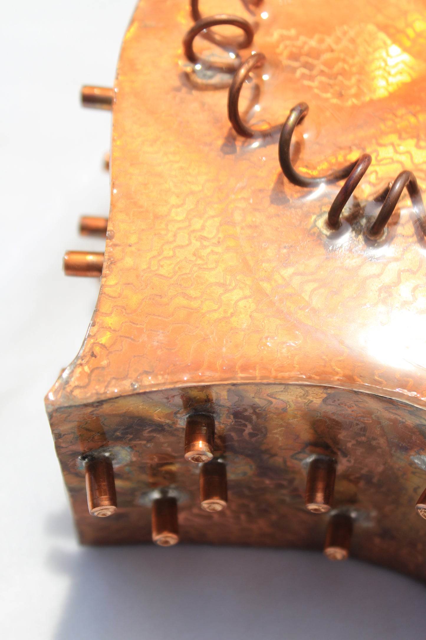 The green way 2/4 - Abstract Copper Sculpture with Solar Charger by Tanbelia
