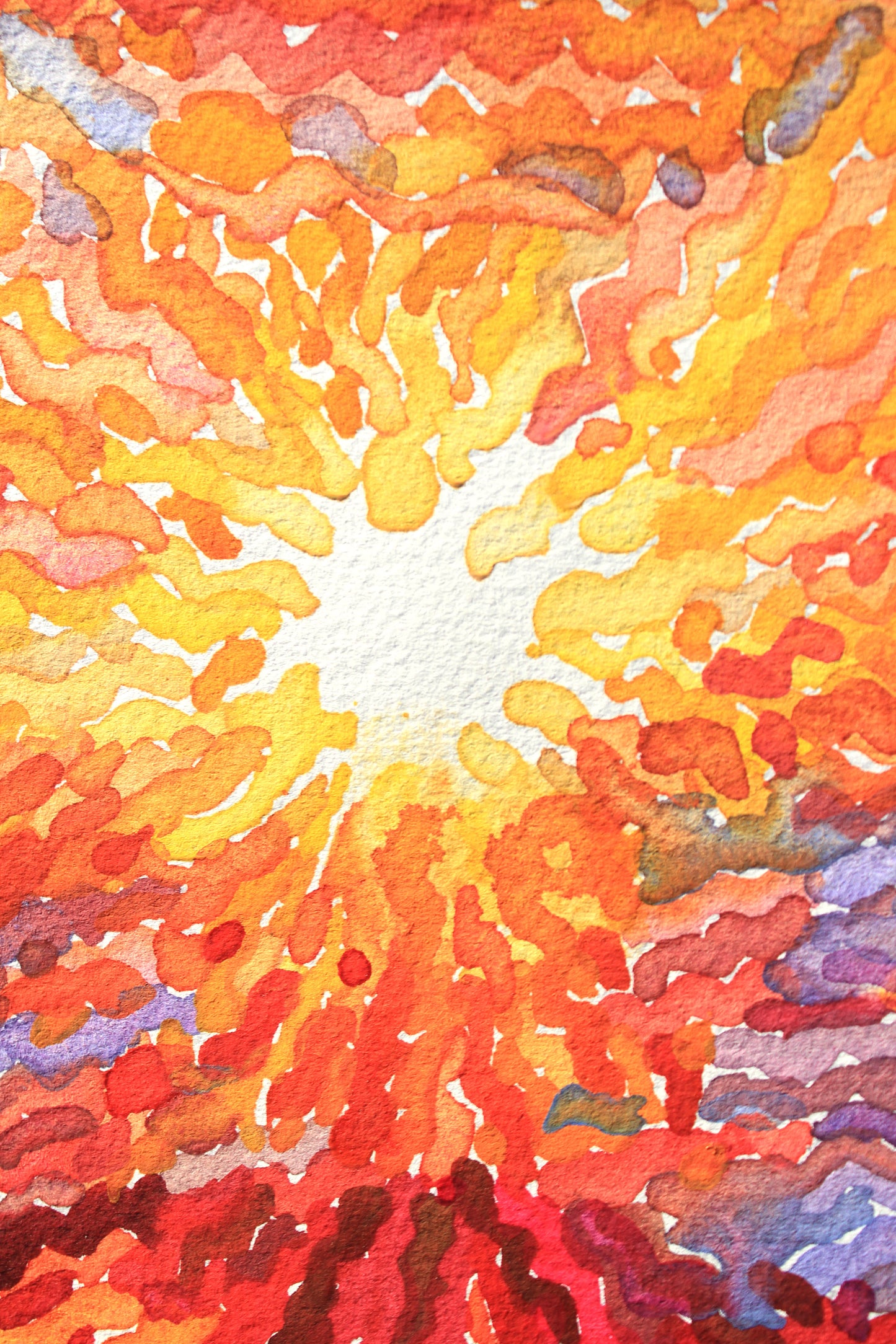 Timanfaya National Park Watercolor Original Painting by Tanbelia