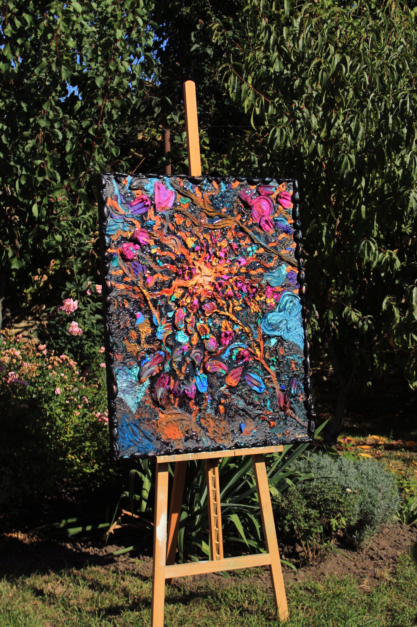 Burdock in the Field Acrylic Painting by Tanbelia