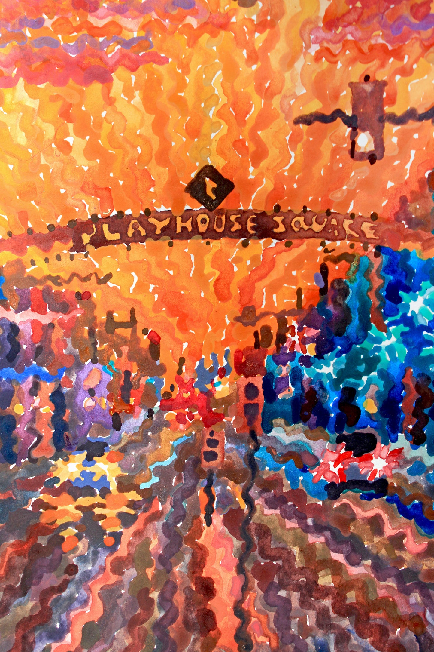 Playhouse Square in Cleveland Watercolor Print