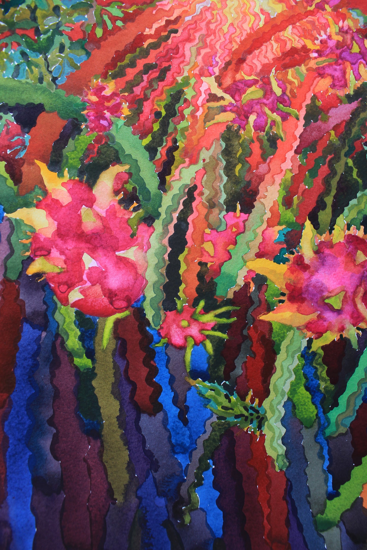 Dragon Fruit Watercolor Print