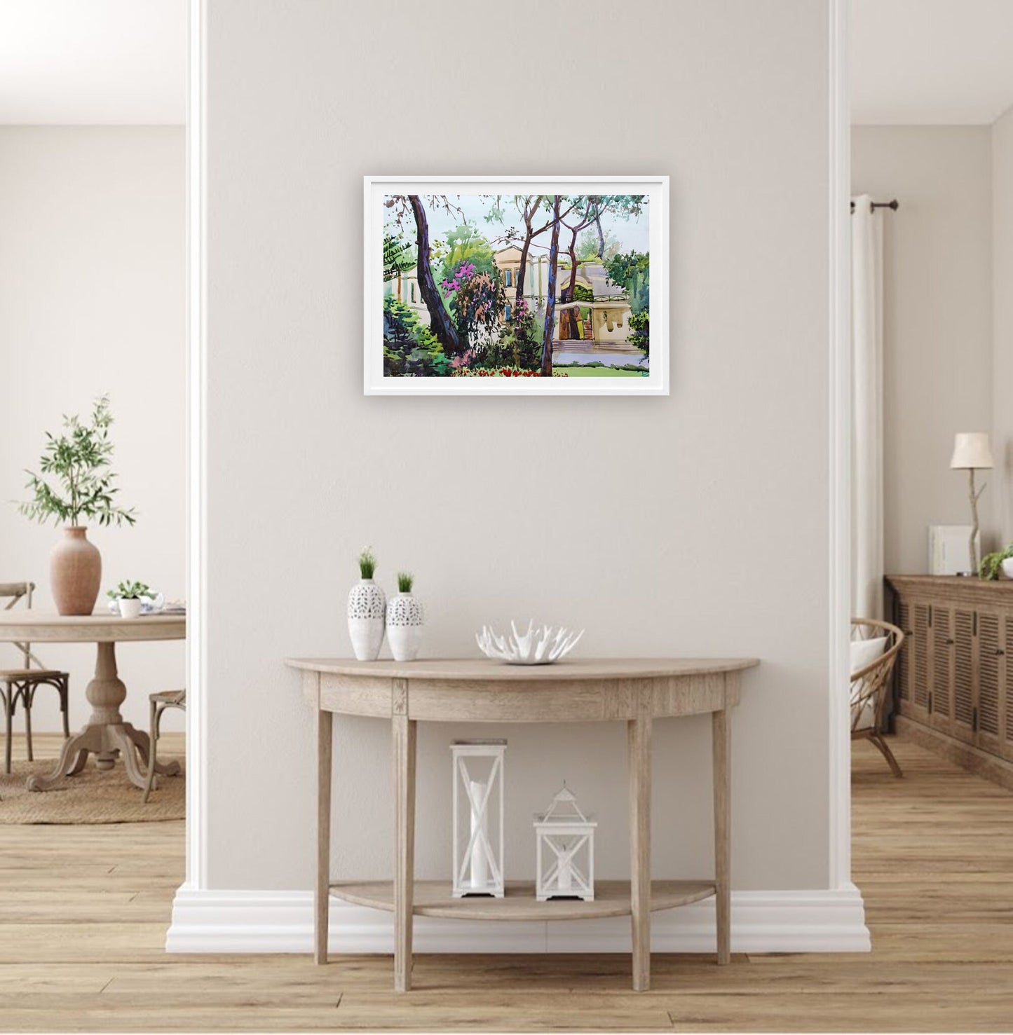 Palm Tree Forest Original Painting by Tanbelia