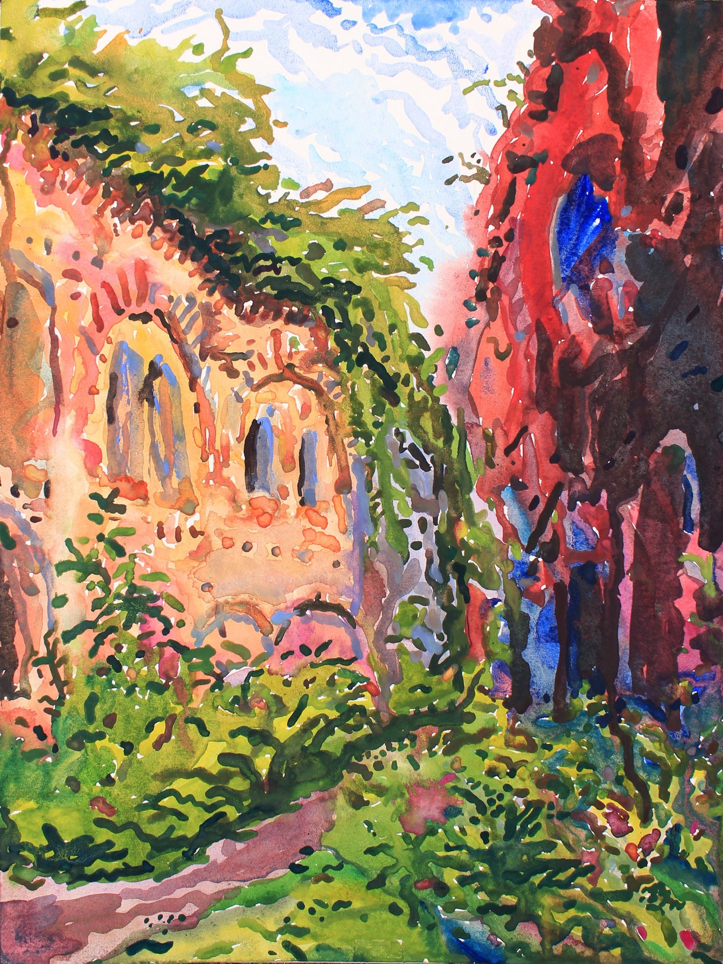 Tarakaniv Fort 19th Century in Ukraine Painting by Tanbelia