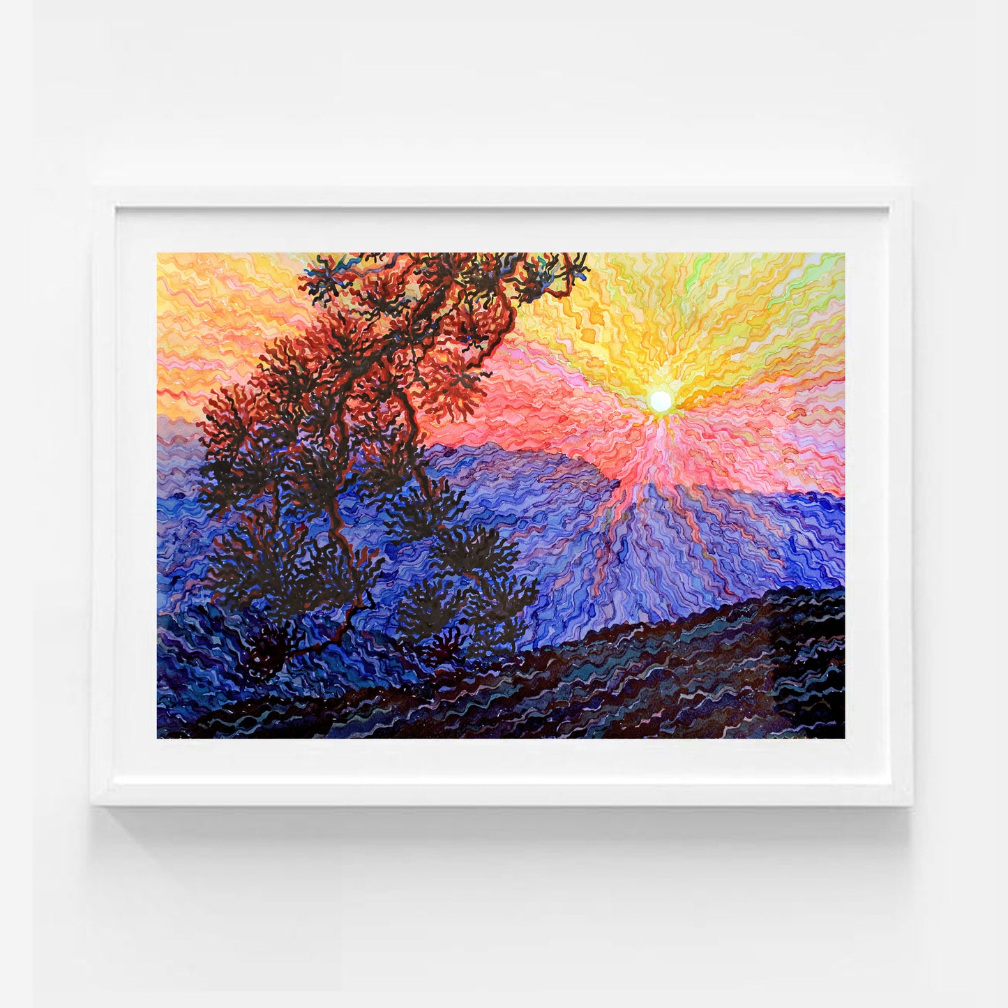 Yosemite National Park Watercolor Print by Tanbelia