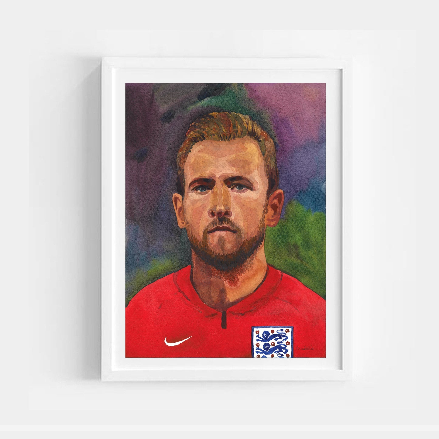 Harry Kane Watercolor Painting by Tanbelia