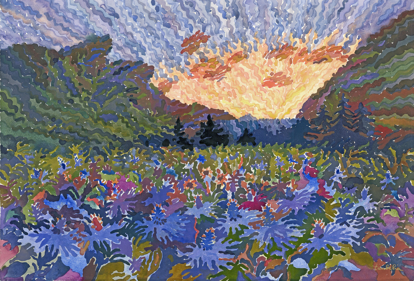 Ecrins National Park Print by Tanbelia