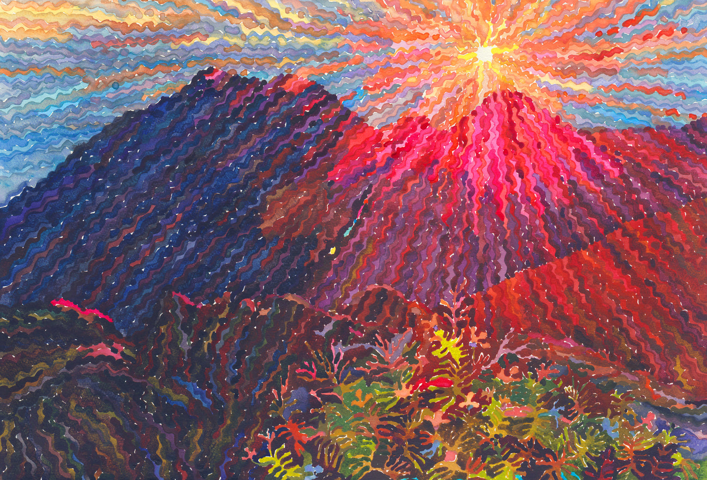 Haleakala National Park in Hawaii Print by Tanbelia