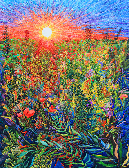 In the Rapeseed Field Watercolor Print