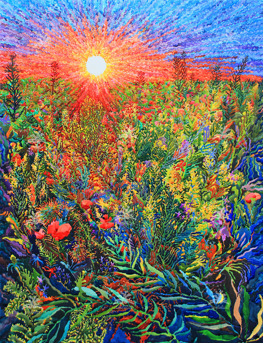 In the Rapeseed Field Watercolor Print