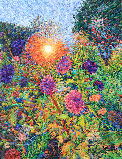 Aster Flowers Watercolor Print