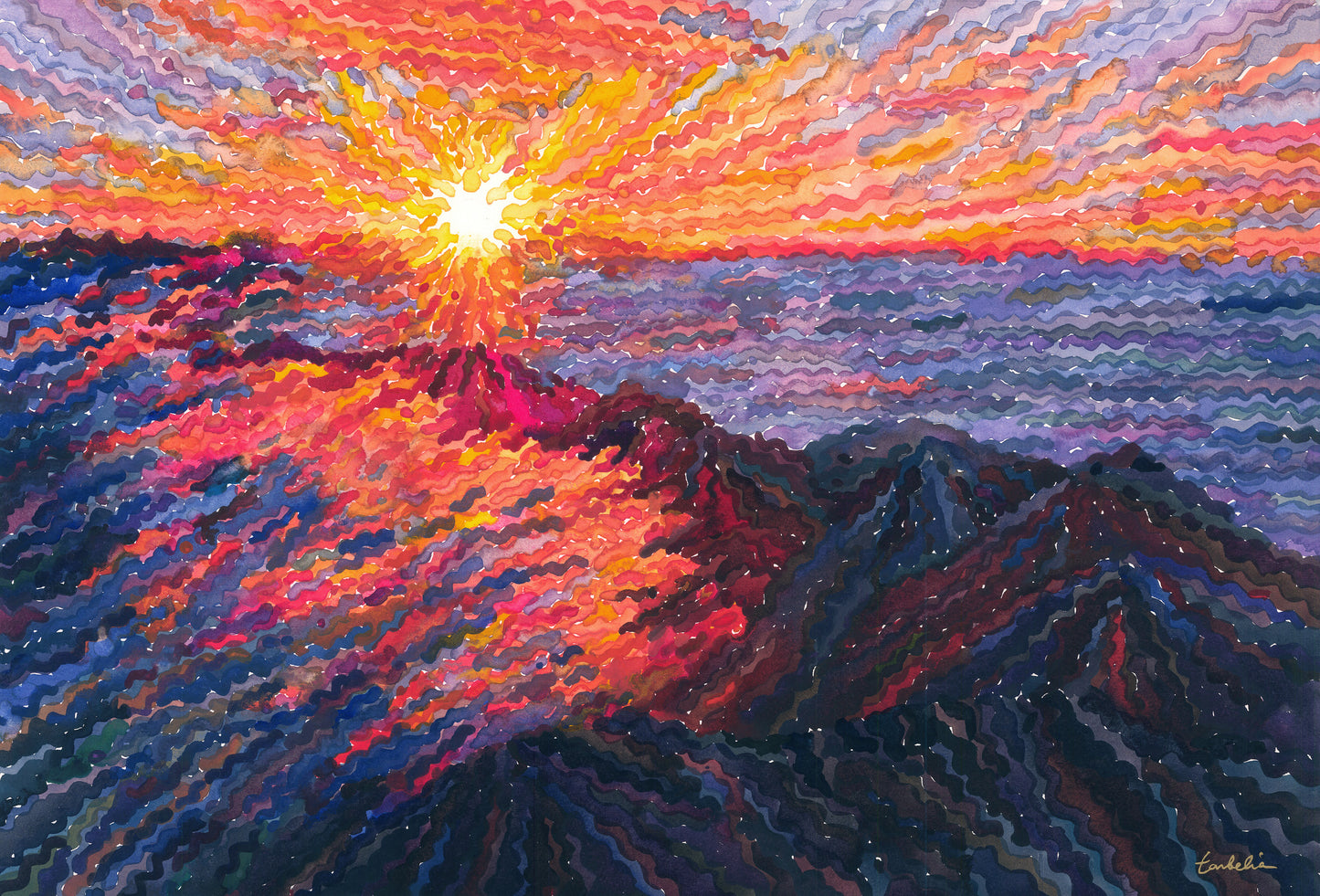 Timanfaya National Park Print by Tanbelia