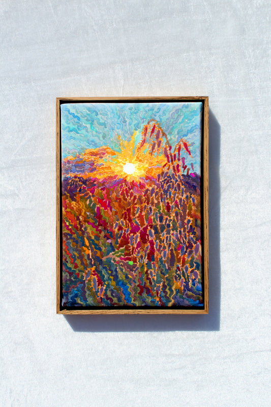 Oat Panicles Watercolor Framed Artwork