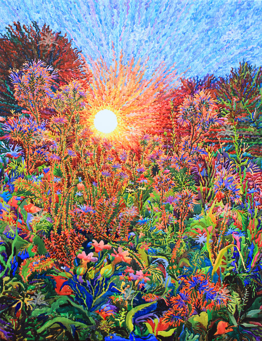 In the Summer Garden Watercolor Print