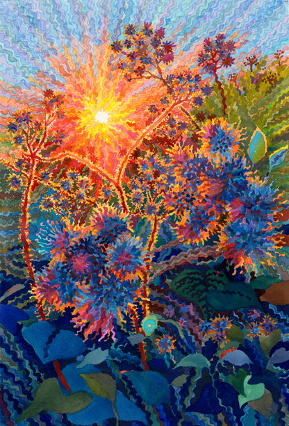 Burdock Watercolor Painting by Tanbelia