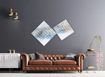 Diptych Seascape Abstract Painting by Tanbelia