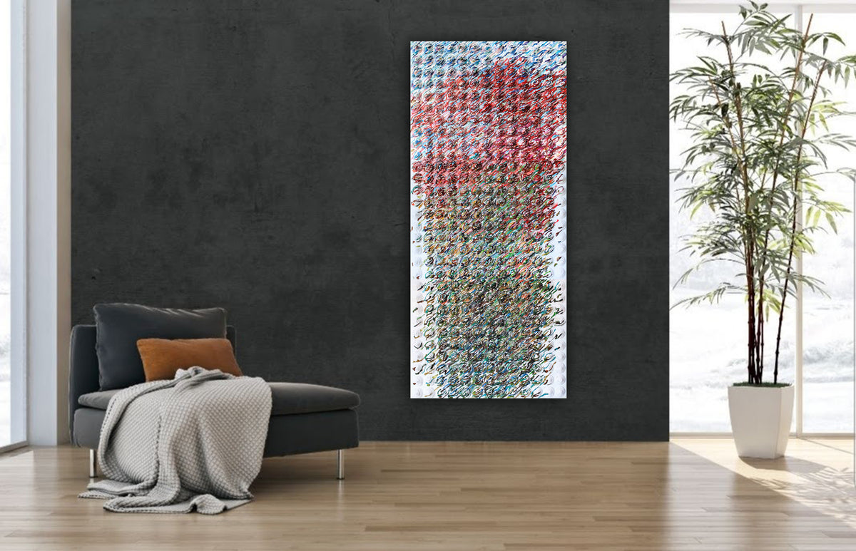 3 Piece Triptych Textured Acrylic Painting by Tanbelia