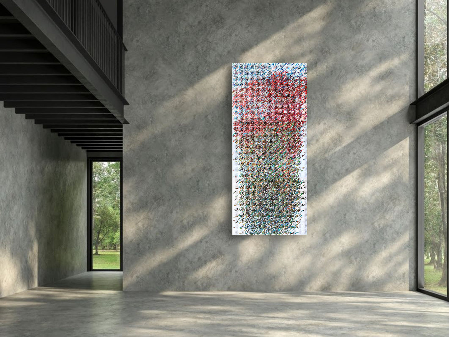 3 Piece Triptych Textured Acrylic Painting by Tanbelia