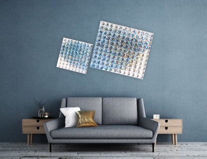 2 Piece Diptych Textured Acrylic Painting by Tanbelia