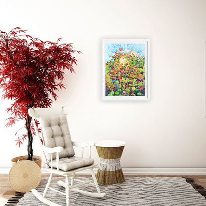 Elderberry Bush Watercolor Painting by Tanbelia