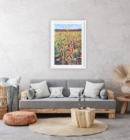 Haricot Botanical Watercolor Painting by Tanbelia