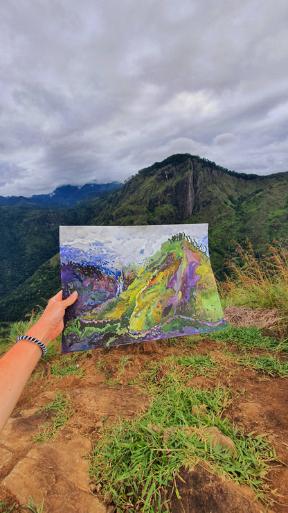 Ella Rock Mountain in Ella Town in Sri Lanka by Tanbelia