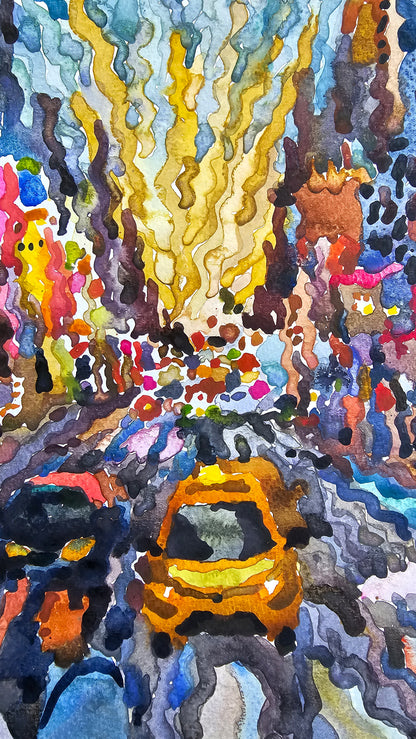 New York City Watercolor Painting by Tanbelia