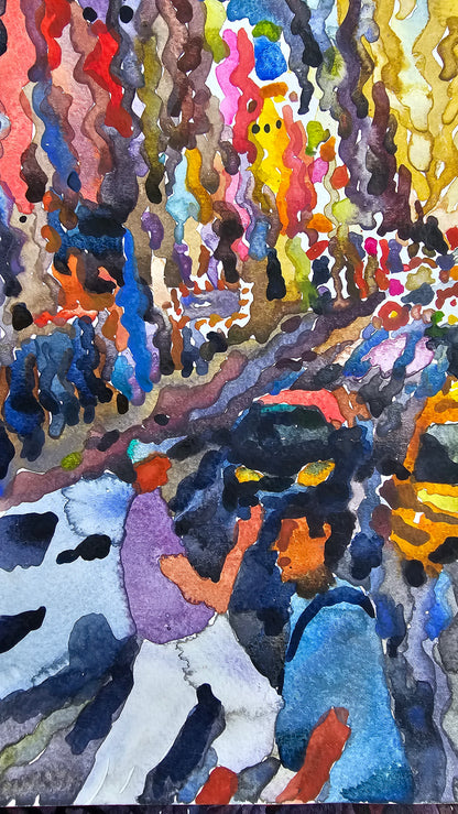 New York City Watercolor Painting by Tanbelia