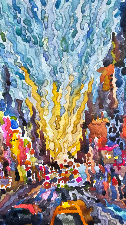 New York City Watercolor Painting by Tanbelia