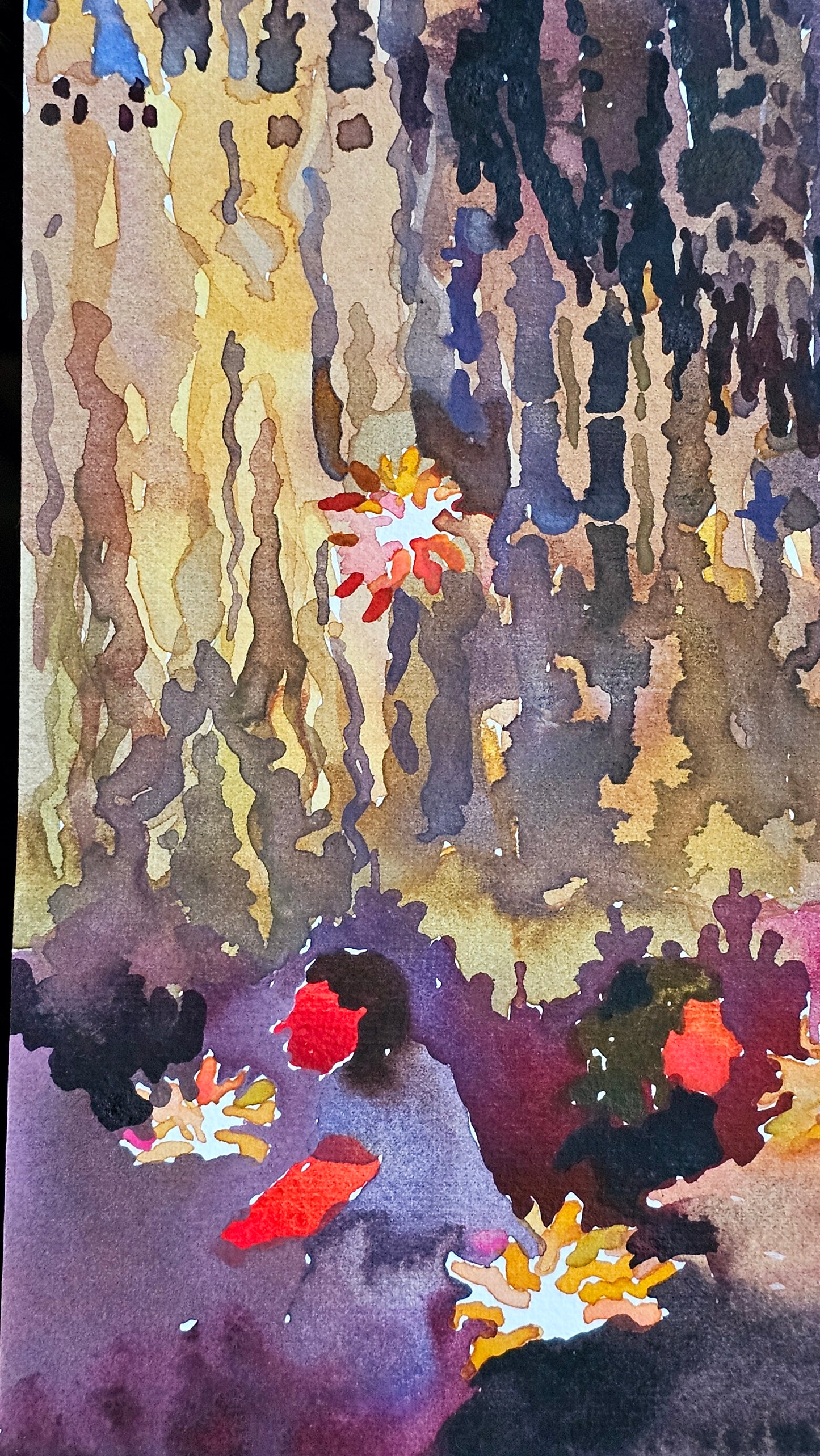 Milan City Watercolor Painting by Tanbelia