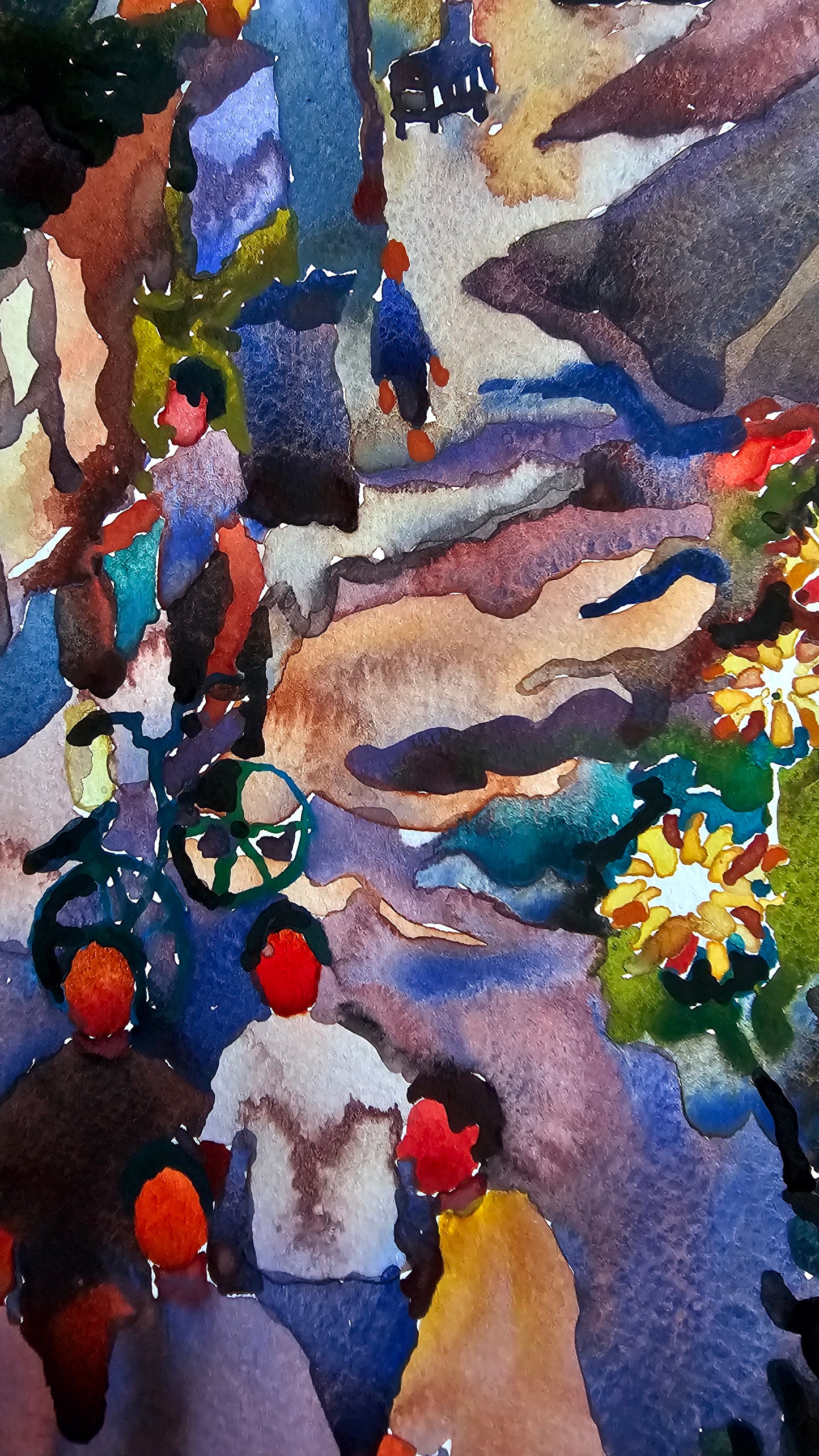 Beijing City Watercolor Painting by Tanbelia
