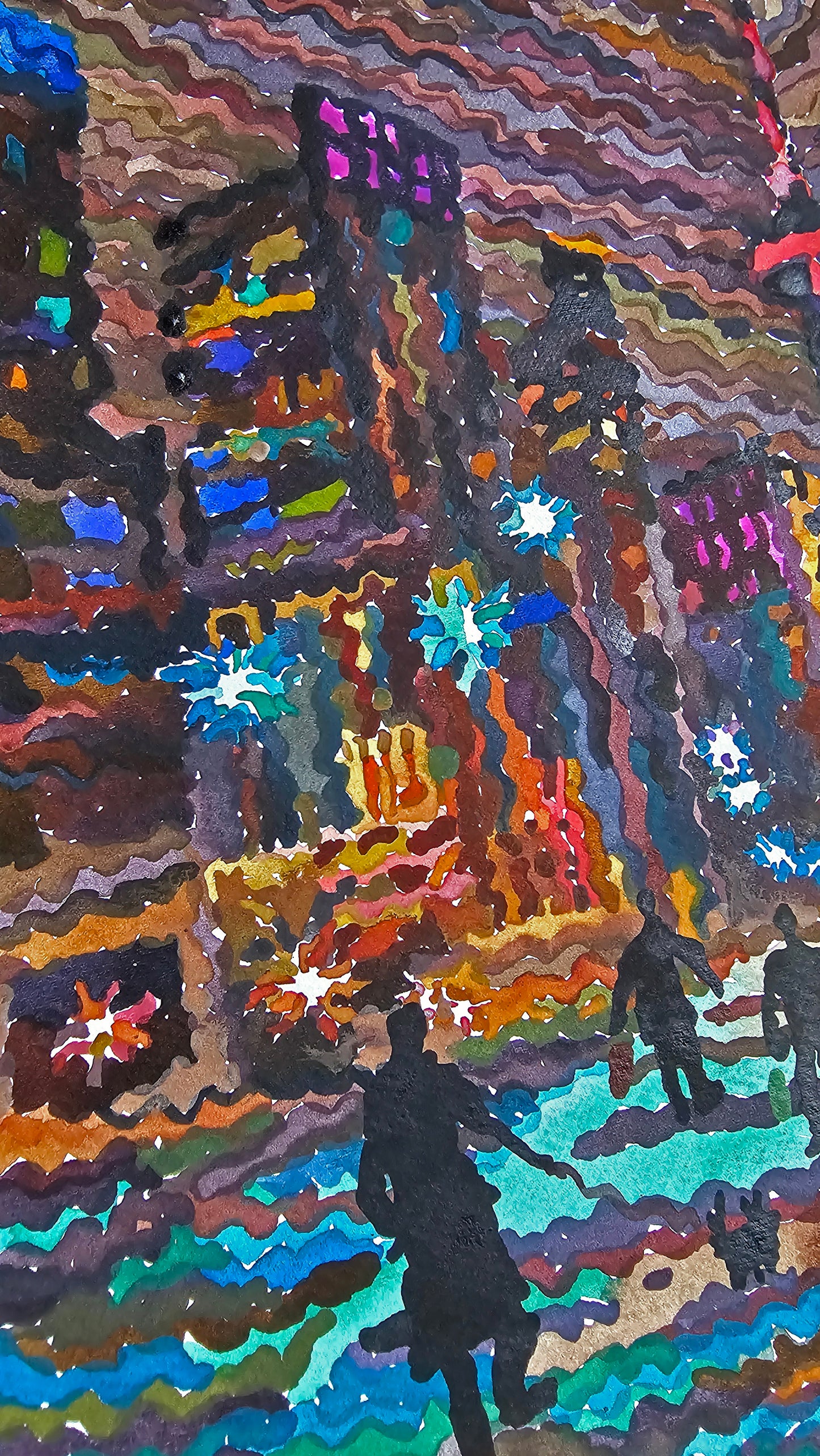 Toronto City Watercolor Painting by Tanbelia