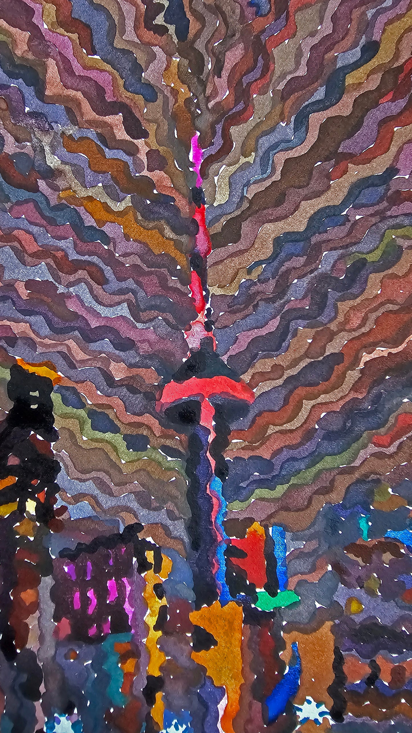 Toronto City Watercolor Painting by Tanbelia