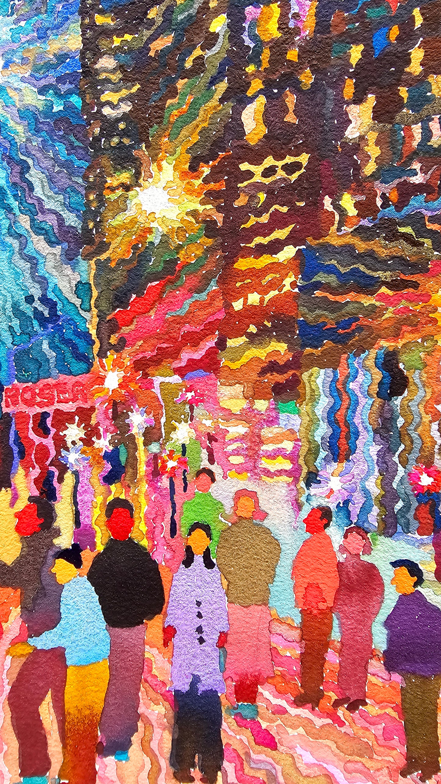 Toronto Watercolor Painting by Tanbelia
