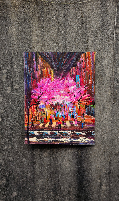 Sakura Blossom in Tokyo Watercolor Painting by Tanbelia