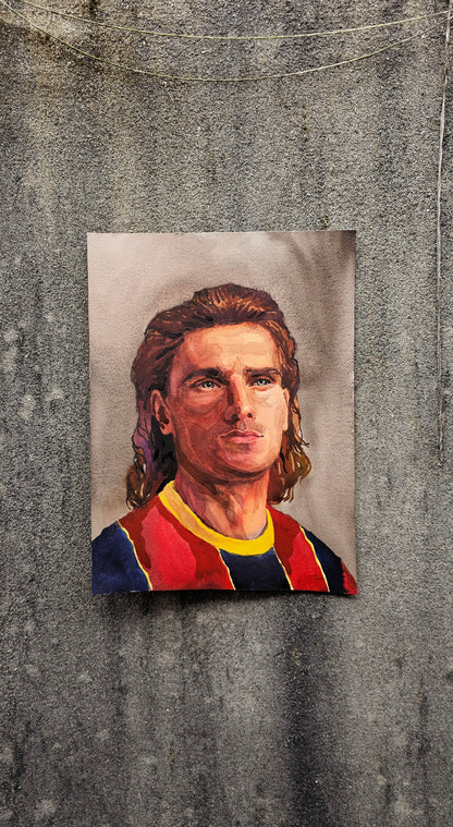 Antoine Griezmann Watercolor Painting by Tanbelia