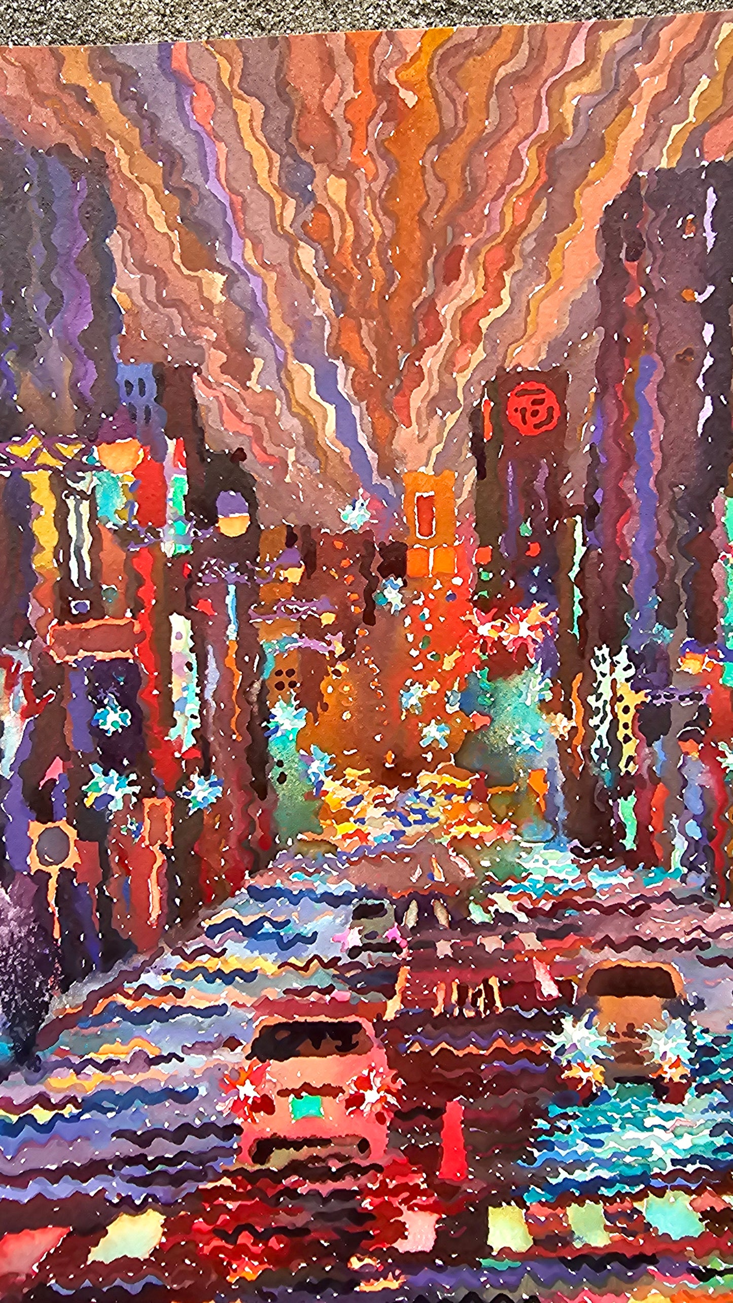 Tokyo Watercolor Painting by Tanbelia