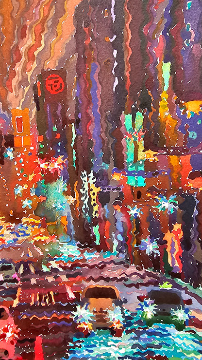 Tokyo Watercolor Painting by Tanbelia