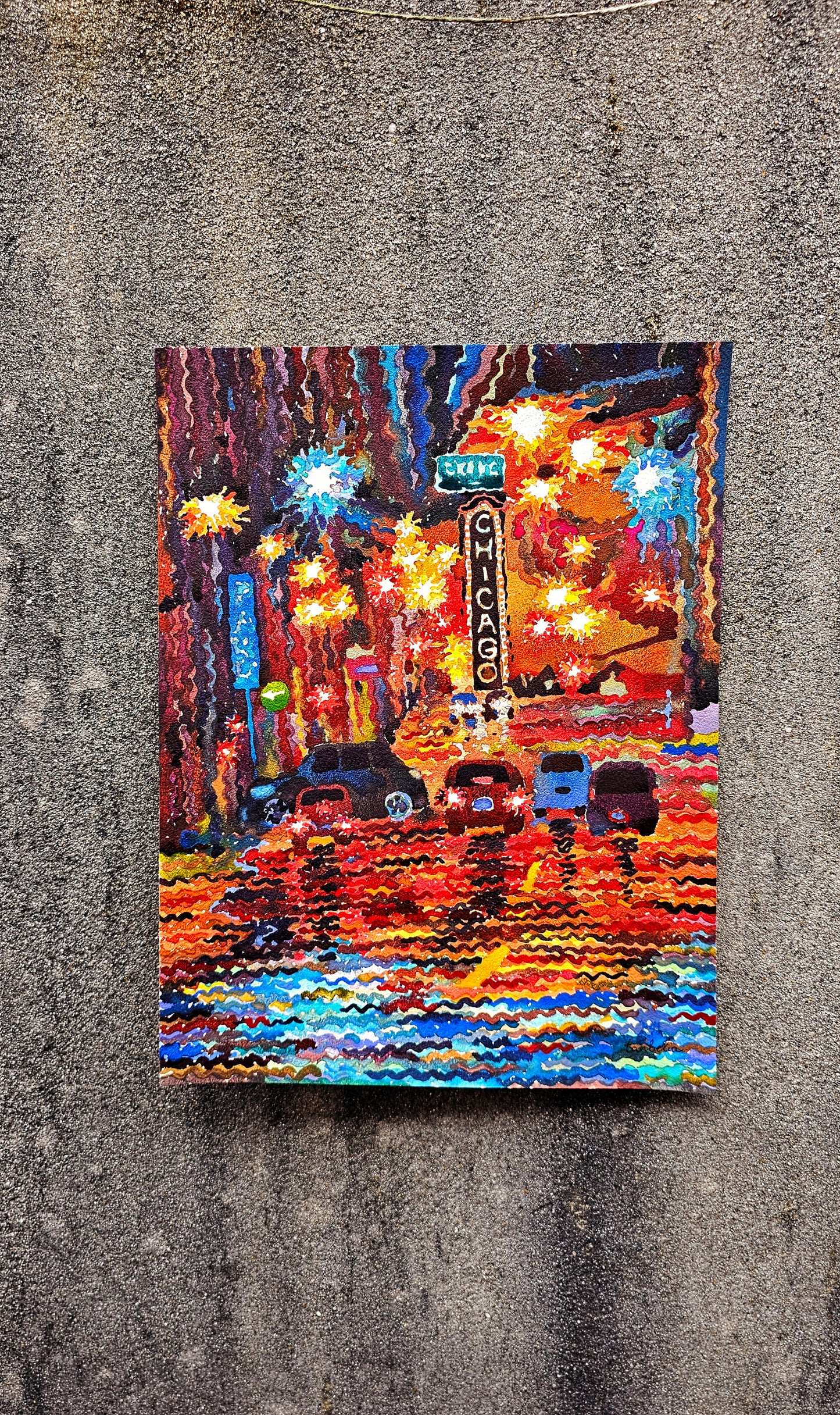 Chicago Watercolor Painting by Tanbelia